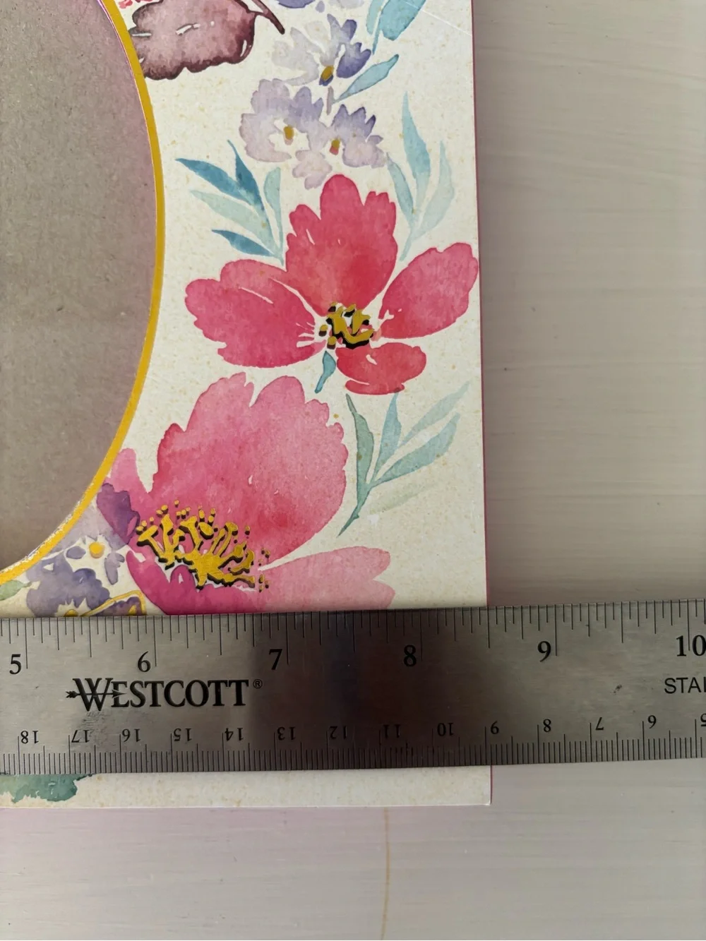 Floral Watercolor Oval Photo Frame - Pink & Multicolor